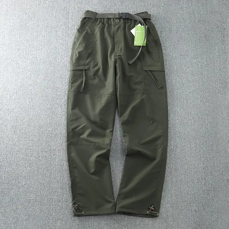 Men's Fleece Lined Windproof Pants Olive Green — feature 10