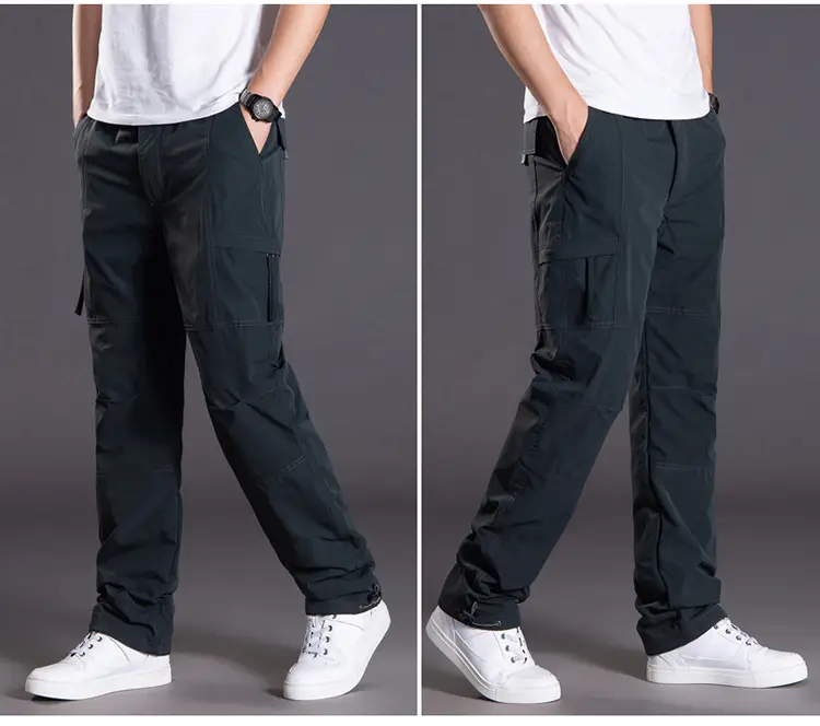 Men's Fleece Lined Windproof Pants Olive Green — feature 14
