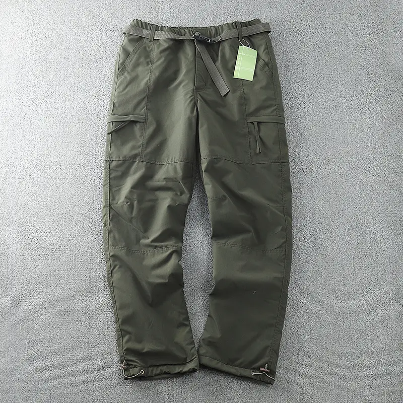 Men's Fleece Lined Windproof Pants Olive Green — feature 26
