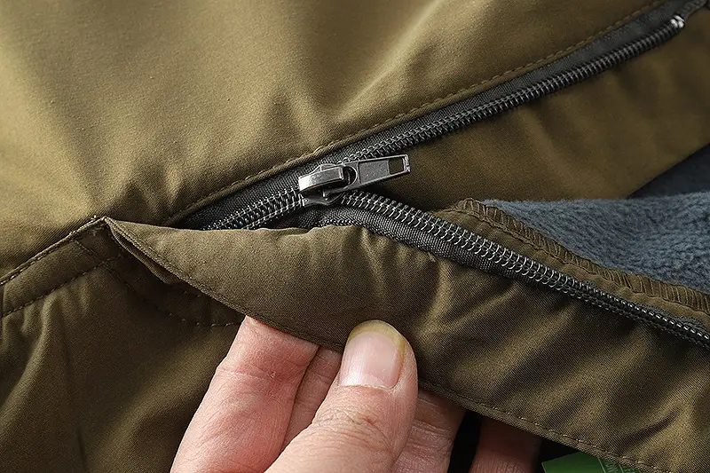 Men's Fleece Lined Windproof Pants Olive Green — feature 37