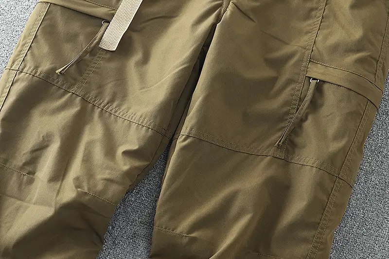 Men's Fleece Lined Windproof Pants Olive Green — feature 40