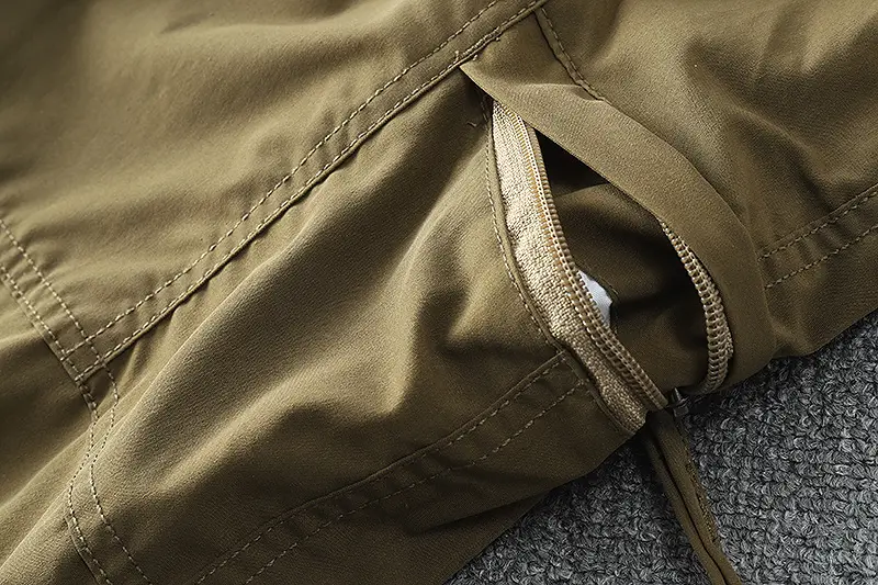 Men's Fleece Lined Windproof Pants Olive Green — feature 41