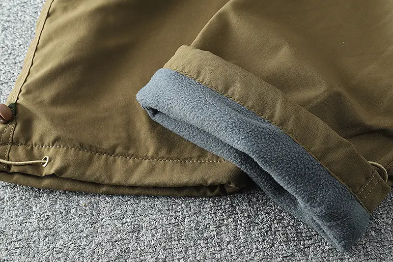 Men's Fleece Lined Windproof Pants Olive Green — feature 43
