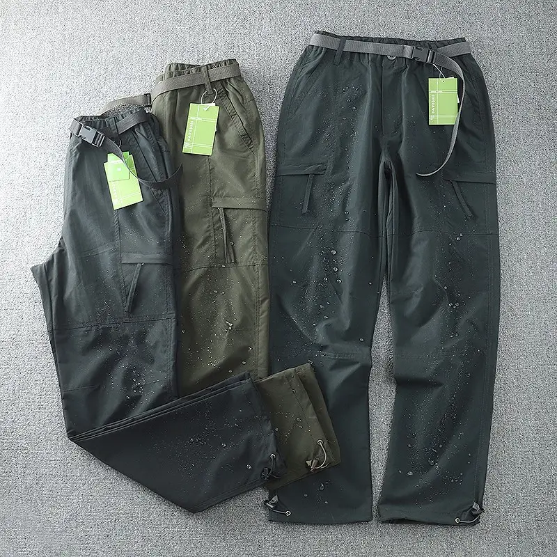 Men's Fleece Lined Windproof Pants Olive Green — feature 5