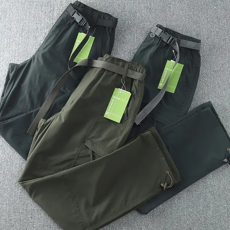 Men's Fleece Lined Windproof Pants Olive Green — feature 6