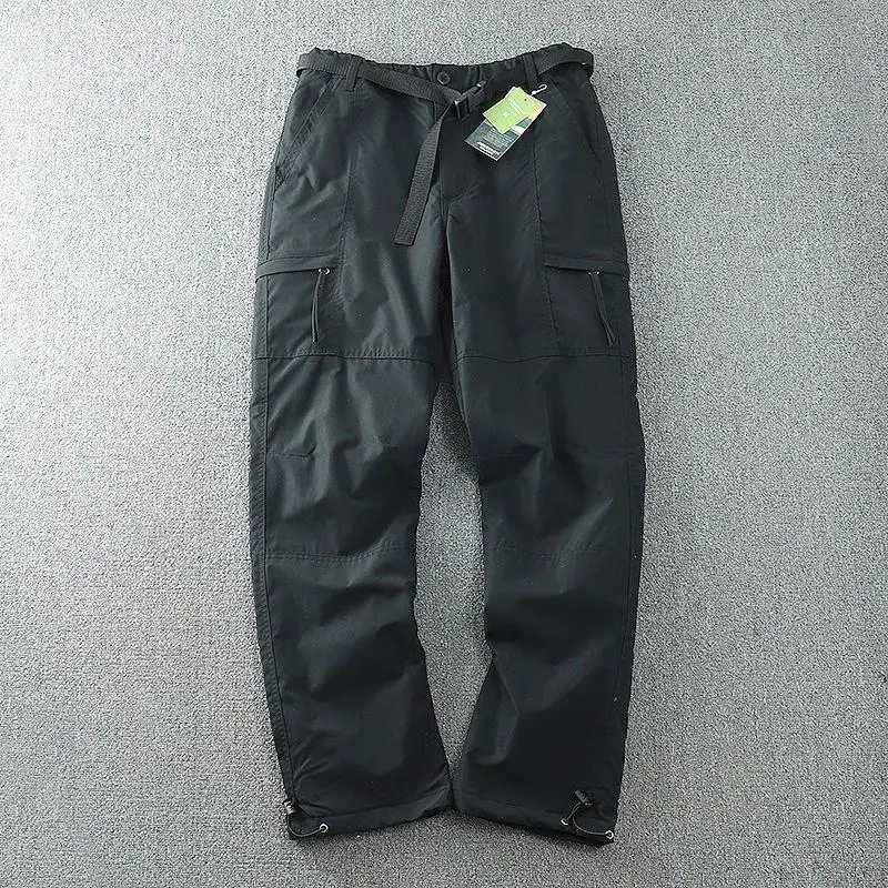 Men's Fleece Lined Windproof Pants Olive Green