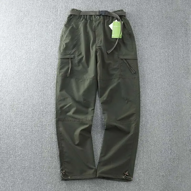 Men's Fleece Lined Windproof Pants Olive Green