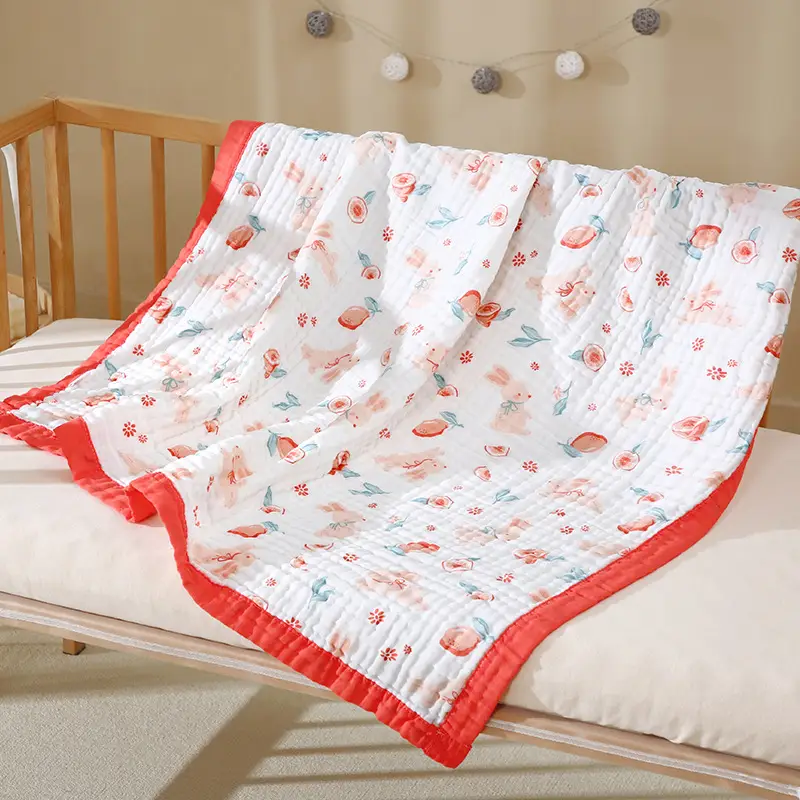 Wide-brimmed Baby Bath Towel Cotton Pink Cartoon - Image 6