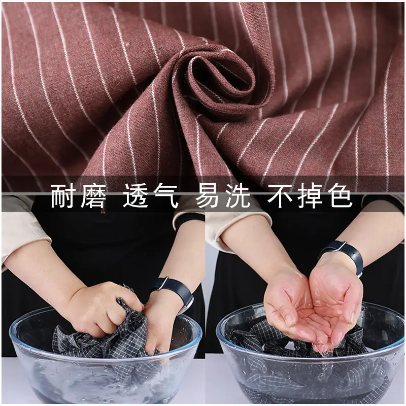 Women Cotton Long Sleeve Apron with Adjustable Tie - Image 24