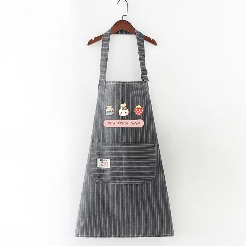 Women Cotton Long Sleeve Apron with Adjustable Tie - Image 10
