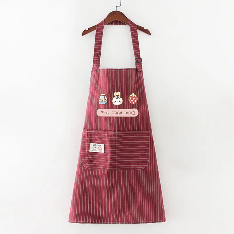 Women Cotton Long Sleeve Apron with Adjustable Tie - Image 13