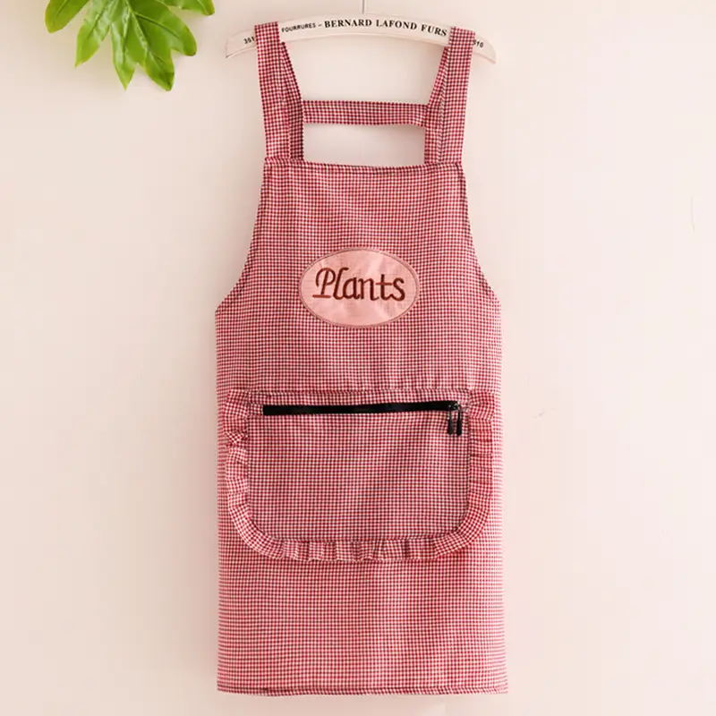 Women Cotton Long Sleeve Apron with Adjustable Tie - Image 19