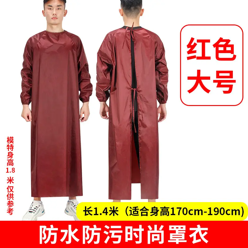 Men Women Waterproof Long Sleeve Kitchen Oil Proof Work Clothes - Image 20