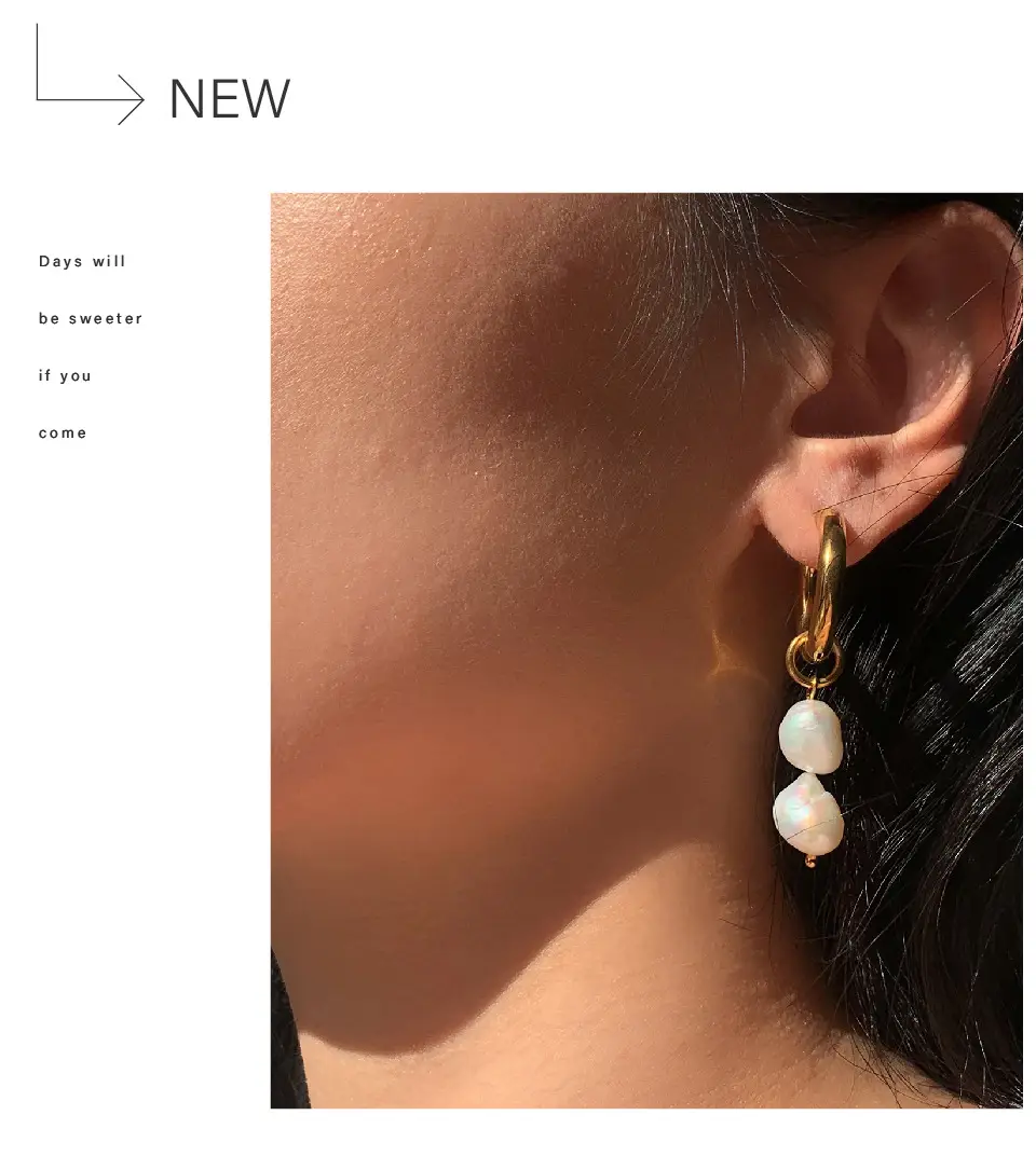French Retro Pearl Earrings 18K Gold Women — feature 6