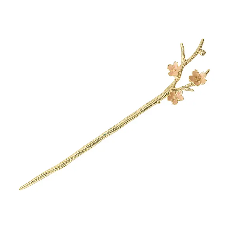 National Trendy Metal Plum Blossom Pearl Hairpin New Chinese Style Retro Peach Blossom Back of Head Han Style Headwear - Image 6