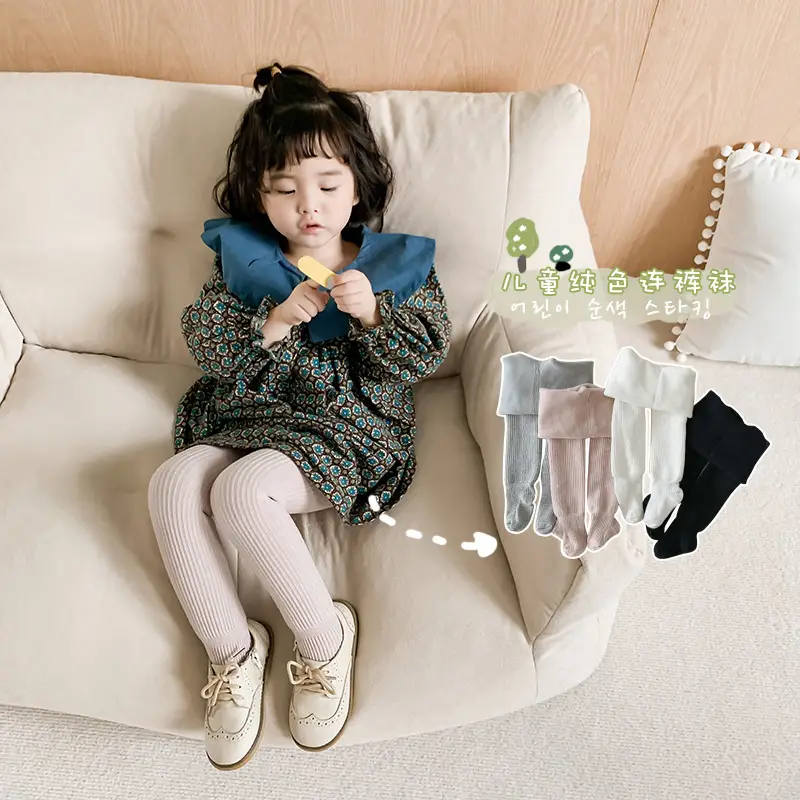 Girls Fleece Leggings Warm Anti-Pill Cotton Korean Pantyhose - Image 6