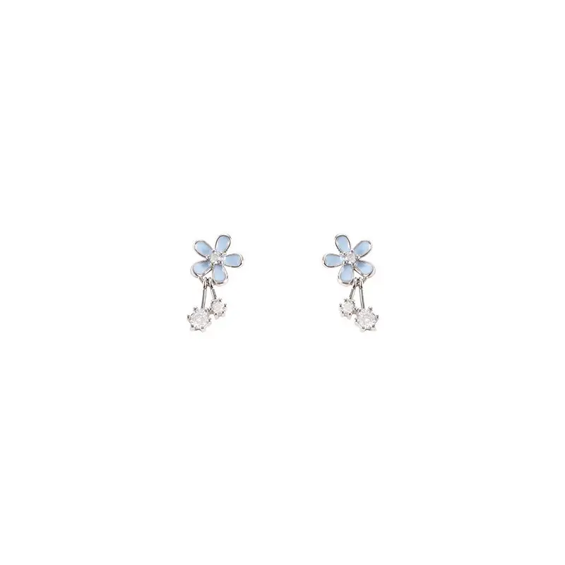 S925 Silver Flower Stud Earrings for Women - Image 5