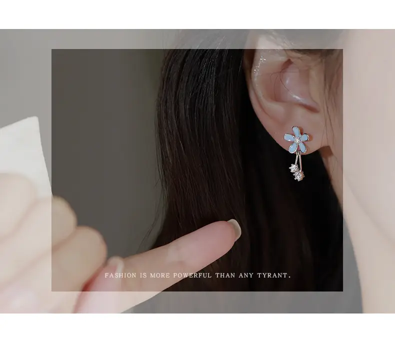 S925 Silver Flower Stud Earrings for Women — feature 34