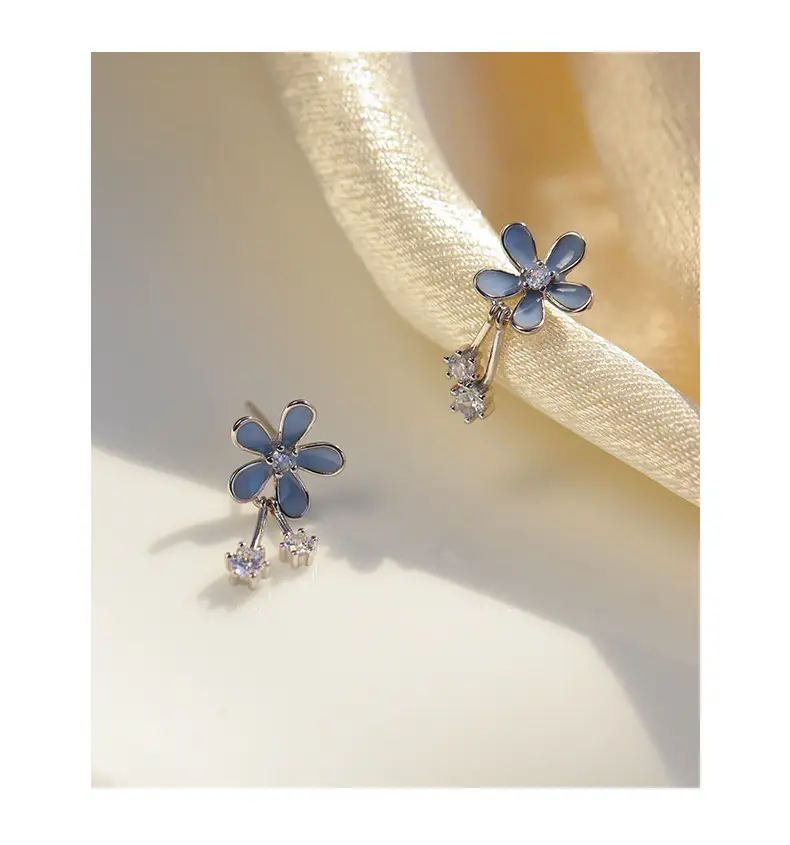 S925 Silver Flower Stud Earrings for Women — feature 36