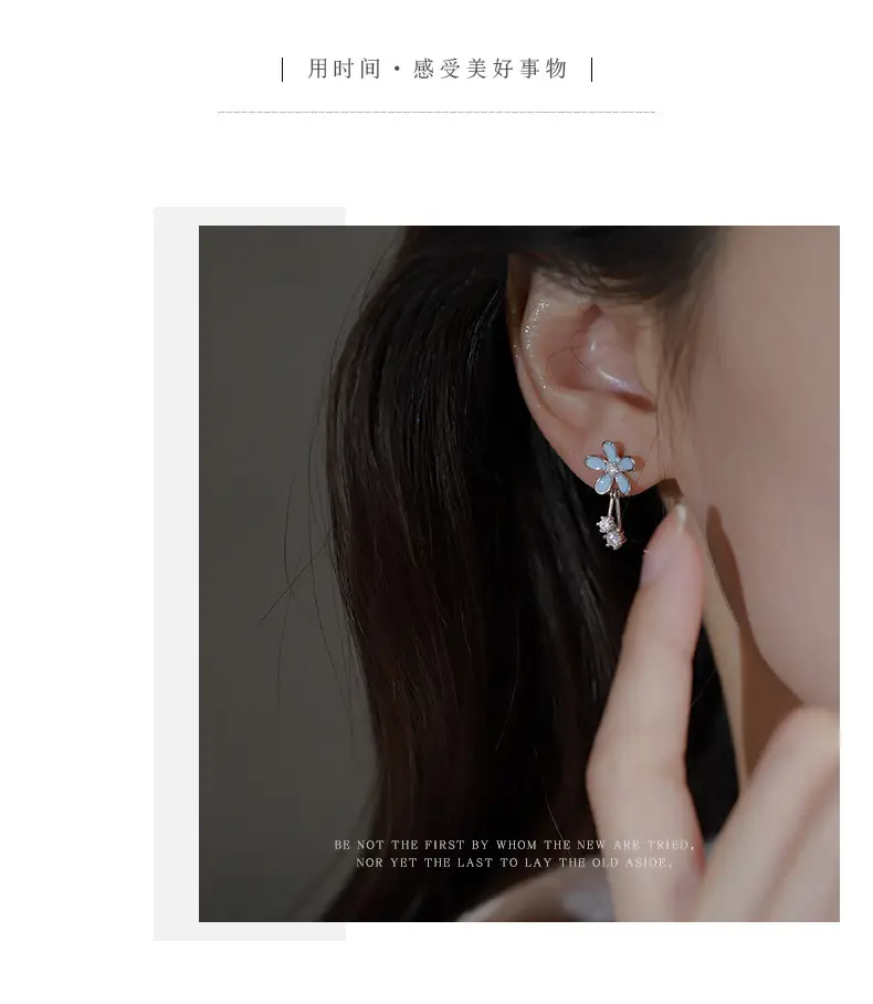 S925 Silver Flower Stud Earrings for Women — feature 37