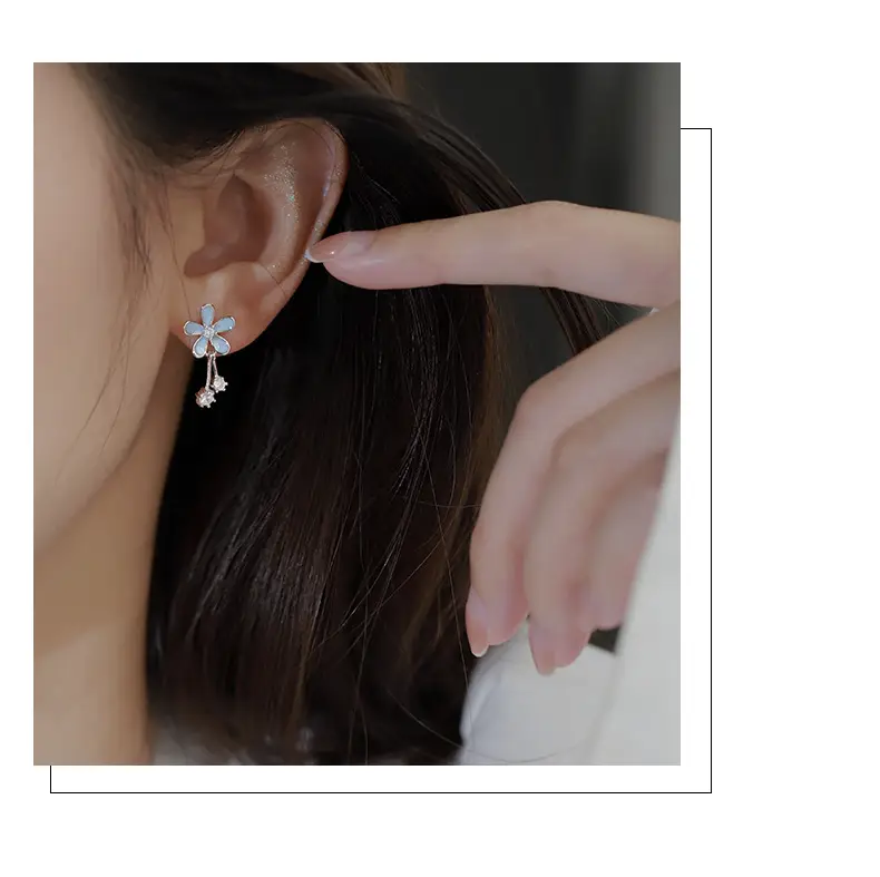 S925 Silver Flower Stud Earrings for Women — feature 38