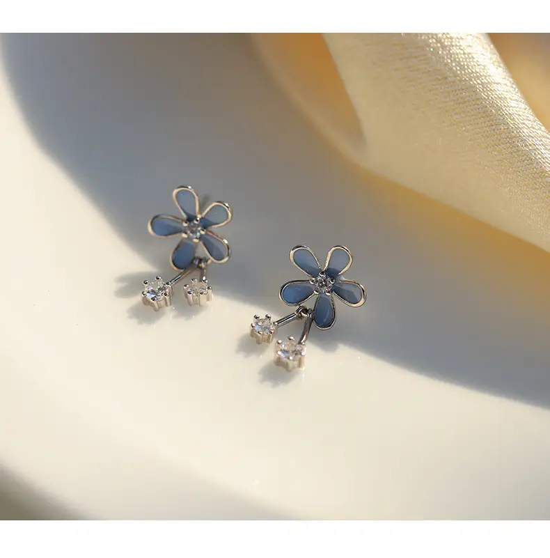 S925 Silver Flower Stud Earrings for Women — feature 39