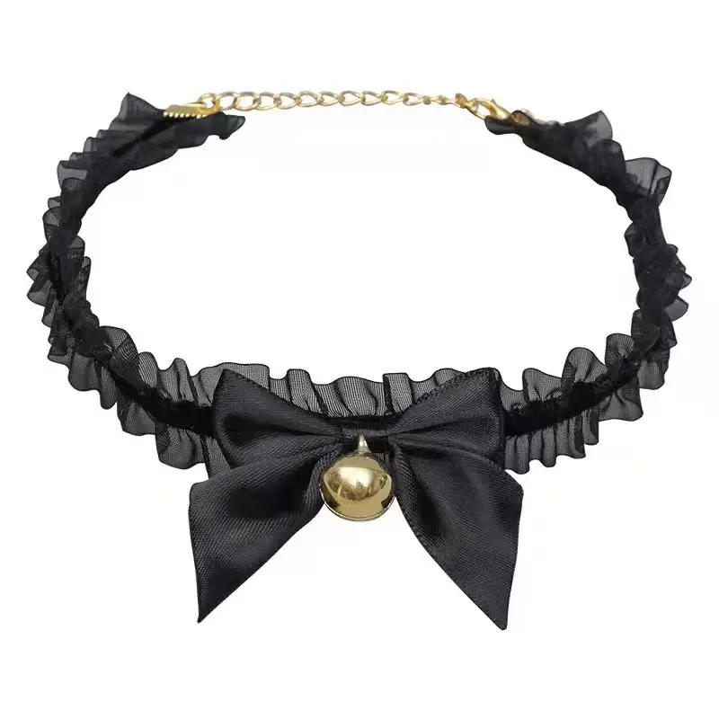 Lace Bell Collar Maid Adult Sexy Accessories Sweet Cute Bow - Image 3