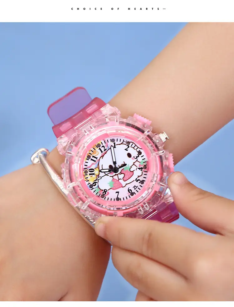 Sanrio Luminous Watch Pink Crystal Quartz for Girls — feature 13