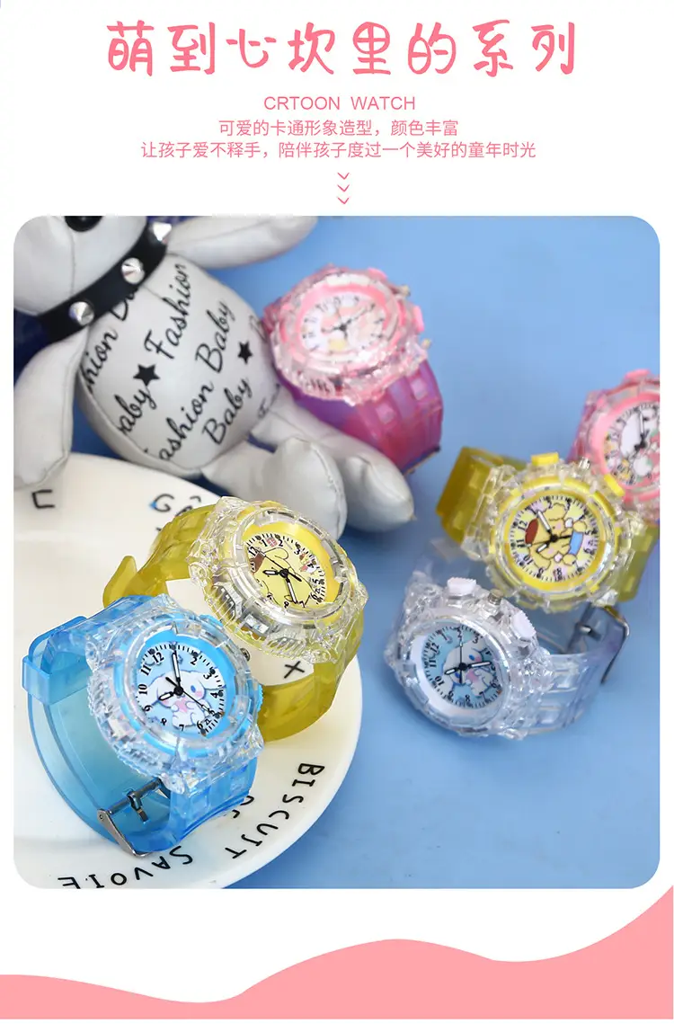 Sanrio Luminous Watch Pink Crystal Quartz for Girls — feature 2