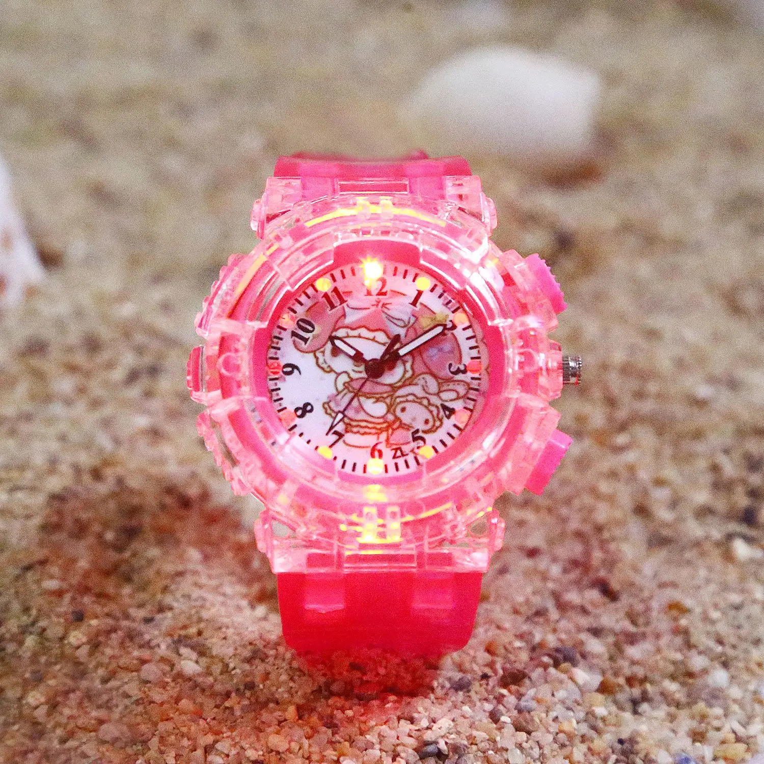 Sanrio Luminous Watch Pink Crystal Quartz for Girls — feature 21
