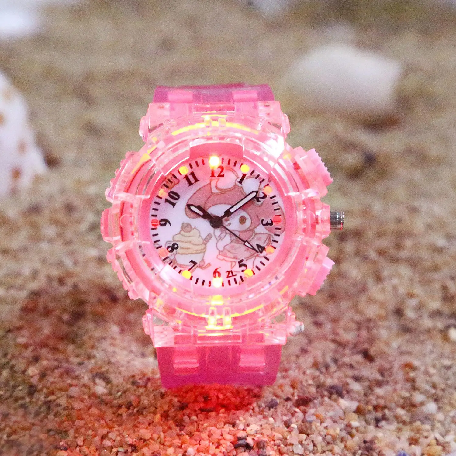 Sanrio Luminous Watch Pink Crystal Quartz for Girls — feature 22