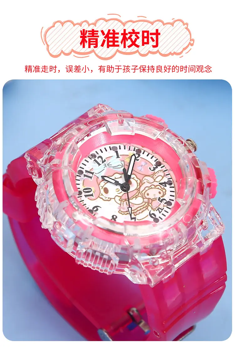 Sanrio Luminous Watch Pink Crystal Quartz for Girls — feature 4