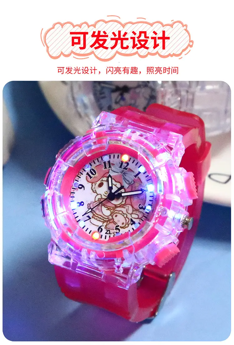 Sanrio Luminous Watch Pink Crystal Quartz for Girls — feature 7