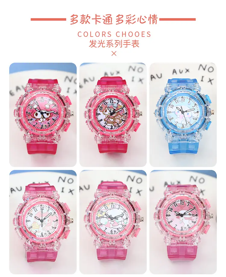 Sanrio Luminous Watch Pink Crystal Quartz for Girls — feature 9