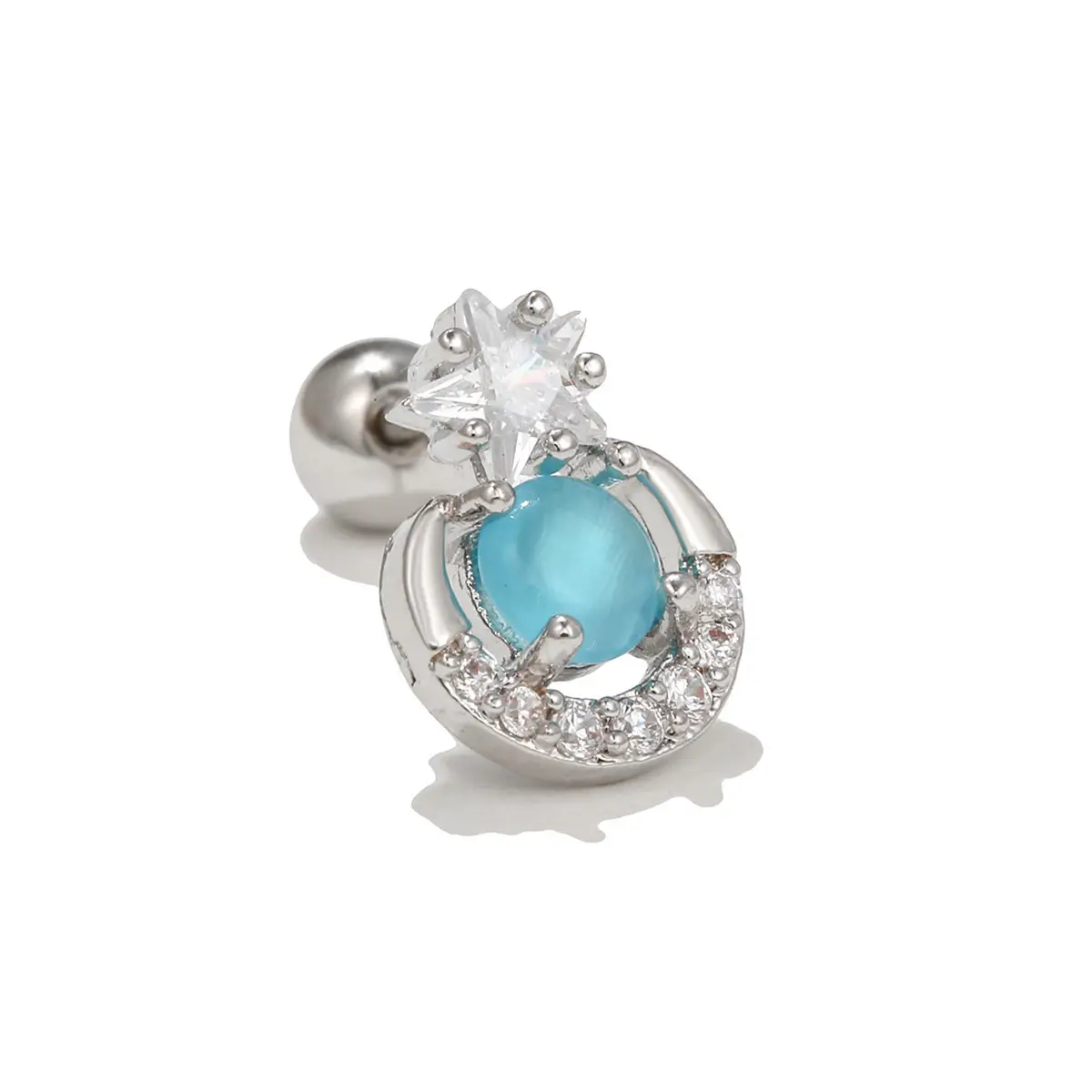 Stainless Steel Zircon Earrings for Women