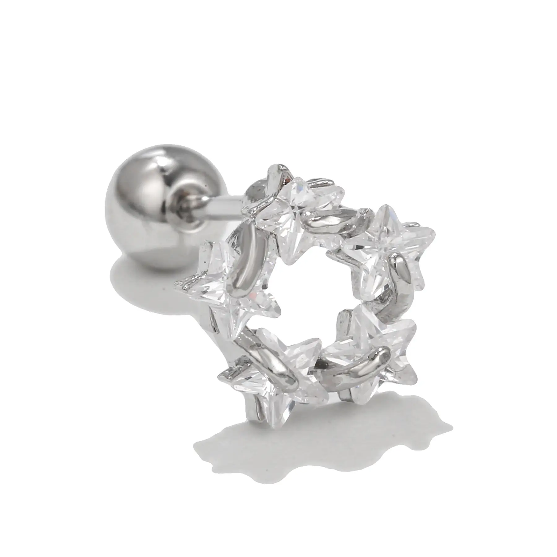 Stainless Steel Zircon Earrings for Women