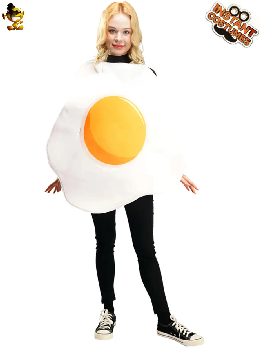 Poached Egg Bacon Party Costume for Men Women - Image 5