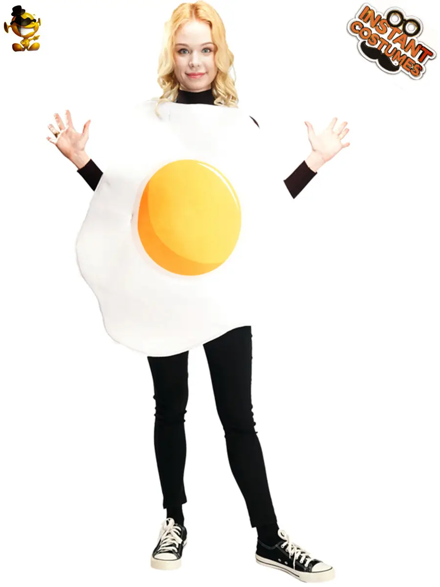 Poached Egg Bacon Party Costume for Men Women - Image 6