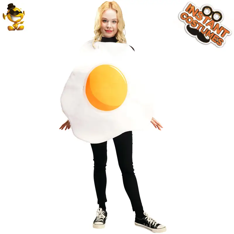Poached Egg Bacon Party Costume for Men Women - Image 2