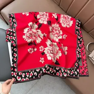 Women's Leaf Print Shawl Summer Office Warm Poncho Outerwear — feature 12