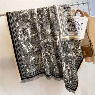 Women's Leaf Print Shawl Summer Office Warm Poncho Outerwear — feature 4