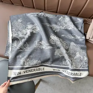 Women's Leaf Print Shawl Summer Office Warm Poncho Outerwear — feature 8
