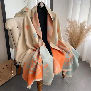 Women's Leaf Print Shawl Summer Office Warm Poncho Outerwear — feature 9