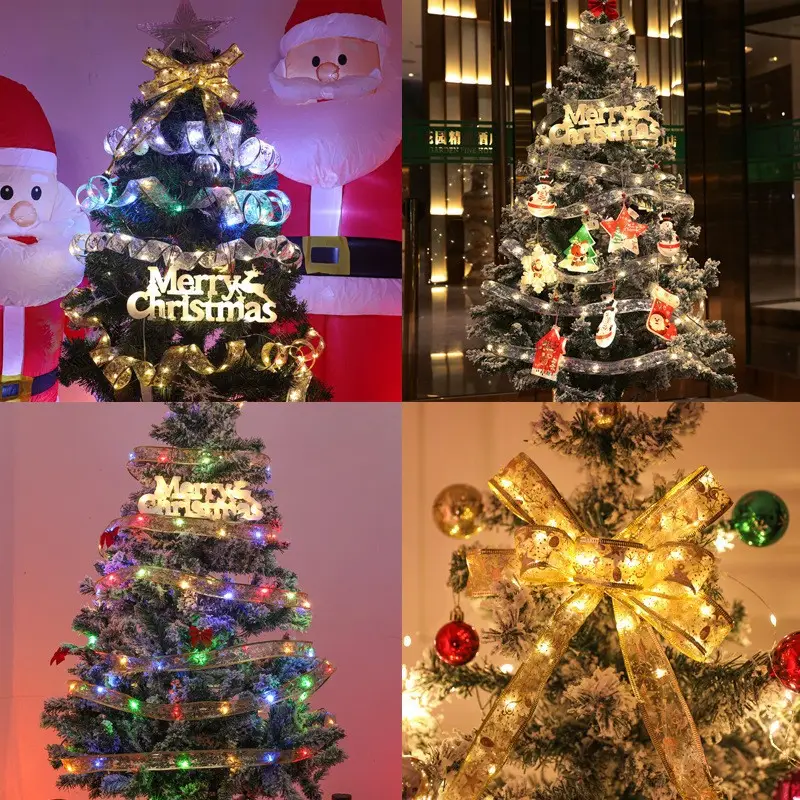 Luminous LED Ribbon Satin Christmas Decor - Image 3
