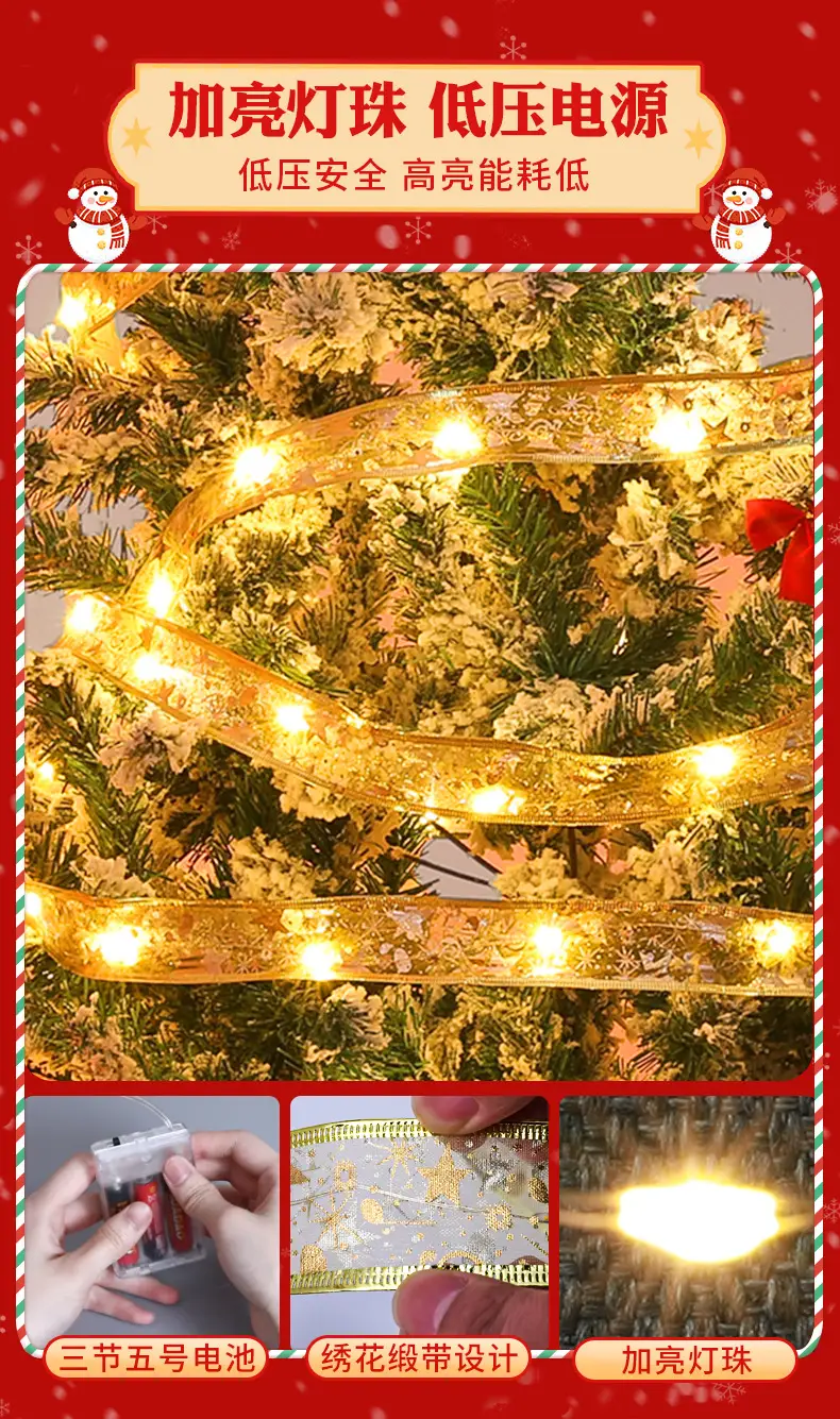 Luminous LED Ribbon Satin Christmas Decor — feature 7