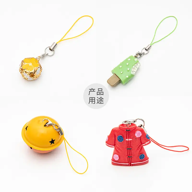 Black Polyester Phone Chain Pendant with Lobster Clasp - Image 24