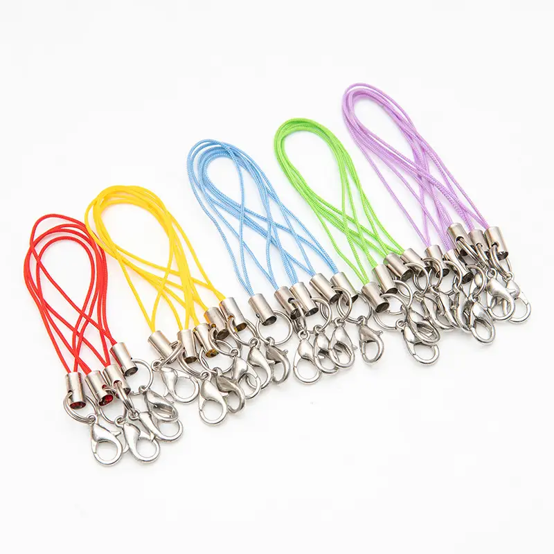 Black Polyester Phone Chain Pendant with Lobster Clasp - Image 25