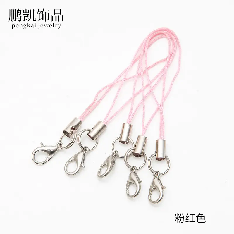 Black Polyester Phone Chain Pendant with Lobster Clasp - Image 11