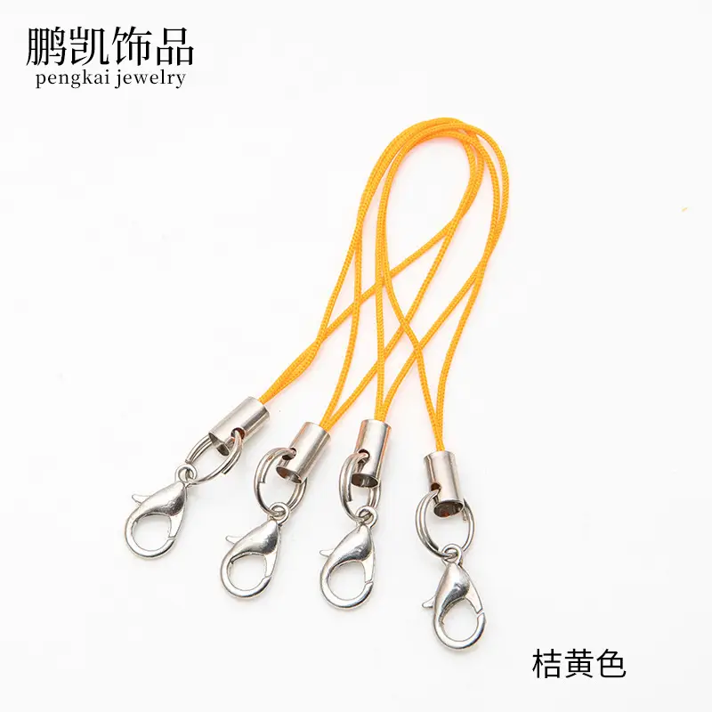Black Polyester Phone Chain Pendant with Lobster Clasp - Image 12