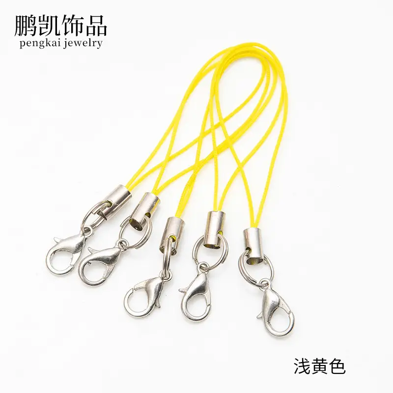 Black Polyester Phone Chain Pendant with Lobster Clasp - Image 13